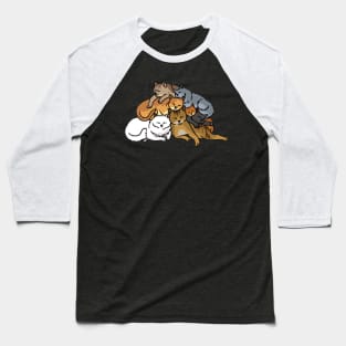 Cute sleeping cats Baseball T-Shirt